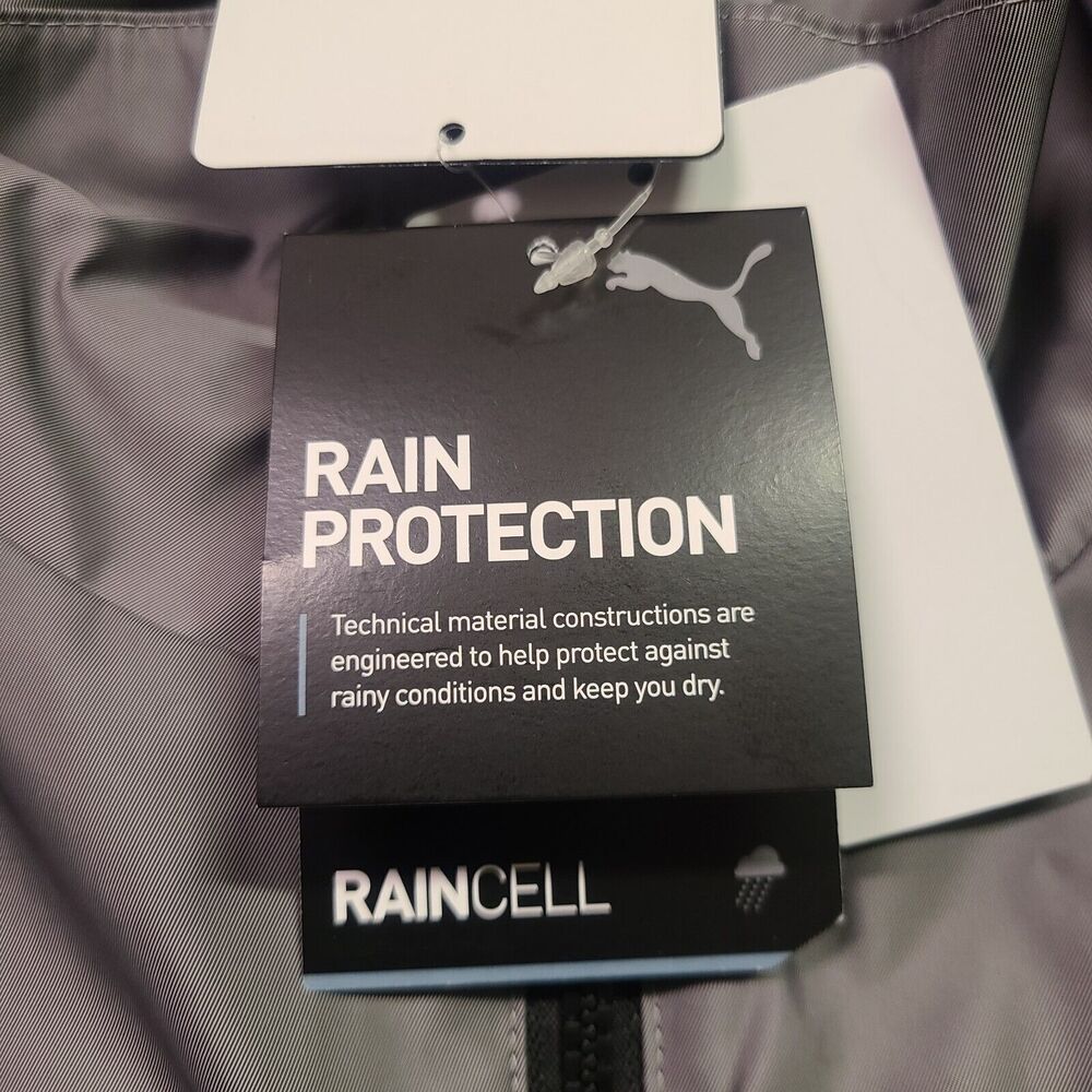 Puma Jacket Mens XL Conqr Full-Zip Raincell Outdoor Outerwear Silver 520513-06 - Picture 10 of 16